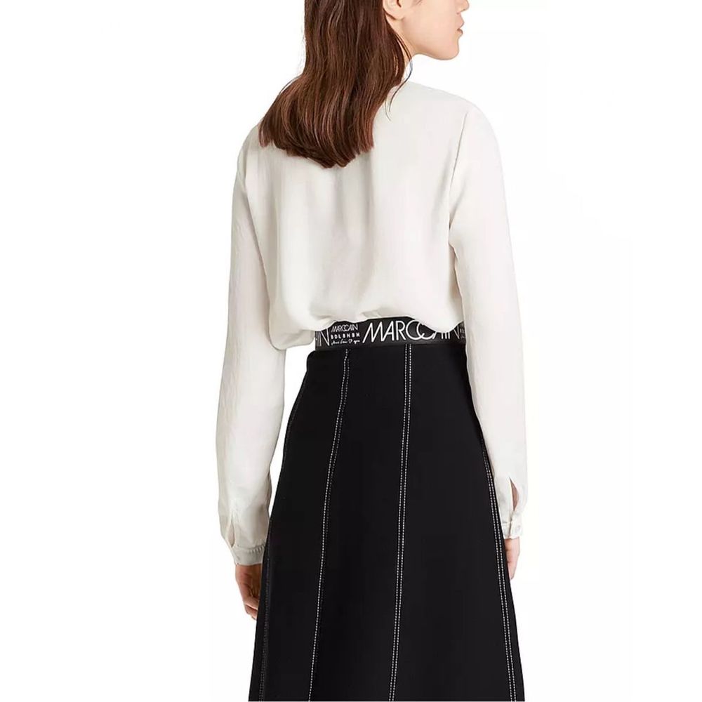 Marc Cain Flowing Blouse Cream Size N4 - Picture 2 of 13